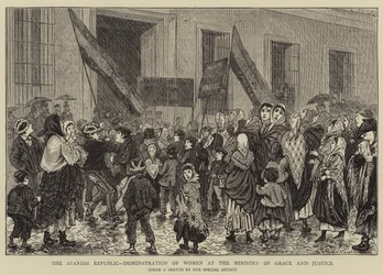 A República Espanhola, Demonstração de Mulheres no Ministério da Graça e Justiça